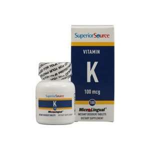 Superior Source Vitamin K1    100 mcg   100 Instant Dissolve Tablets