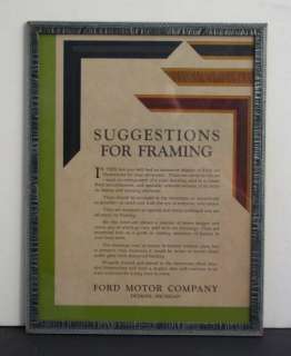 Ford Motor Company Showroom Display Information Poster  