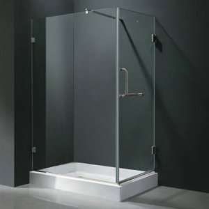 Vigo VG6012CHCL36WL Frameless 36 x 48 Frosted Shower Enclosure with 