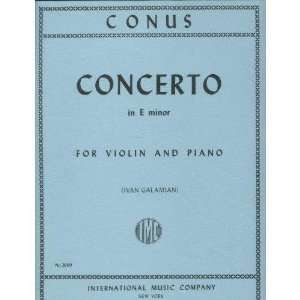  Conus, Julius   Concerto in e minor for Violin and Piano 