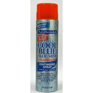 Fruit of the Earth Cool Blue Aloe Mist Continuous Spray 6 Oz (Pack of 