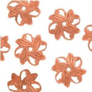  Bright Genuine Pure Copper Open Pinwheel Bead Caps 10mm 