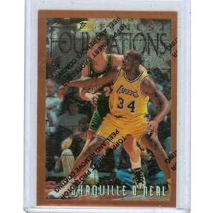 SHAQUILLE ONEAL SHAQ 1996 97 FINEST #243 FOUNDATIONS REFRACTOR RARE 