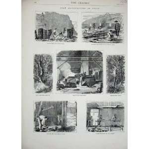  1872 Cork Manufacture Spain Wood Trees Machinery