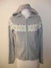 OLD NAVY GRAY HOODY JACKET SEQUENCE PINK ROSE SZ 14