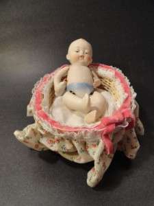 ANTIQUE GERMAN BISQUE CHARACTER BABY DOLL MINIATURE 5.3/8 TALL  