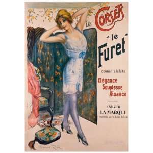  Corsets le Furet Giclee Poster Print by Manuel Robbe 