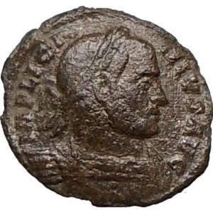   318AD Rare Authentic Ancient Genuine Roman Coin ZEUS riding EAGLE