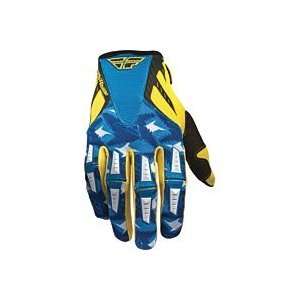  2011 FLY RACING KINETIC GLOVES (XX LARGE) (YELLOW/BLUE 