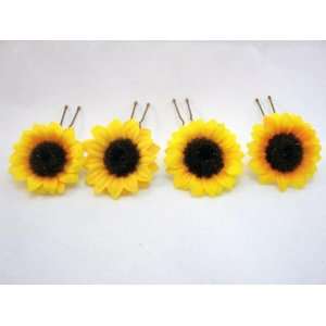  NEW Sunflower Hair Pins   Set of 6, Limited. Beauty