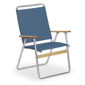  Original Highback Folding Beach Arm Chair, Navy Patio, Lawn & Garden