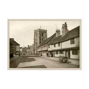  Grammar School and Guild Chapel Stratford 12x18 Giclee on 