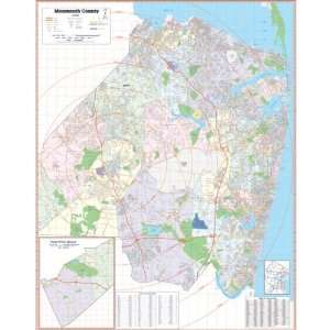   Universal Map 762552212 Monmouth County NJ Wall Map