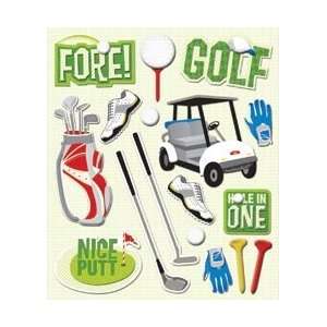  K&Company Sticker Medley Golf; 6 Items/Order