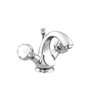  Aqua Brass Crystal 5 1/2 Single Hole Lavatory Faucet 3614 