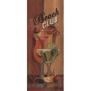  Beach Club   Poster by Barbara Maslen (8x20)