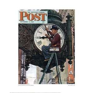  Norman Rockwell   The Clock Mender Giclee