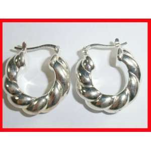   Style Hoop Earrings Sterling Silver #1645 Arts, Crafts & Sewing