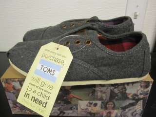 Toms Womens Slate Wool Cordones BNIB sz 5 10 $80  