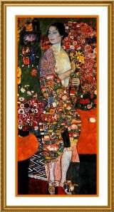 Art Nouveau Artist Gustav Klimt The Dancer Counted Cross Stitch Chart 