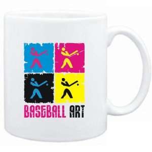  Mug White  Baseball Art  Sports