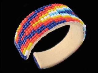Cornelia Footracer Navajo Seed Beaded Bracelet   Authentic   3/4 Wide 