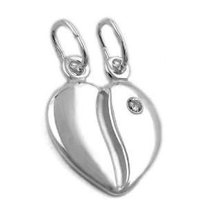    .925 Sterling Silver Pendant, Separable Heart DE NO Jewelry