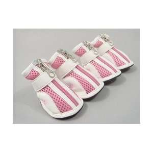  Posh Paw Sporty Boots In Pink/White