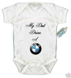 MY DAD DRIVES A BMW BABY VEST  