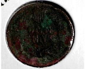   Cent 1867.GradeFine detail.*Problemenvironmental damage;corroded