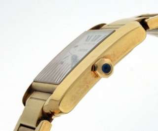Cartier Tank Francaise $23,400 Mens 18k Gold Watch.  