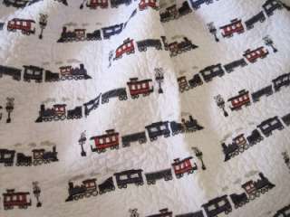 Chic Train Patch Cotton Quilted Bed Spread + Pillowcase  