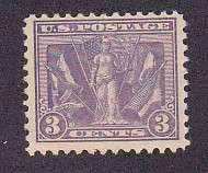 US 537 MNH 1919 3¢ Violet Victory and Flags of Allies Issue  