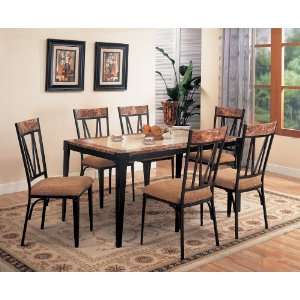  The Simple Stores Inman Rectangular Faux Marble Dining Set 