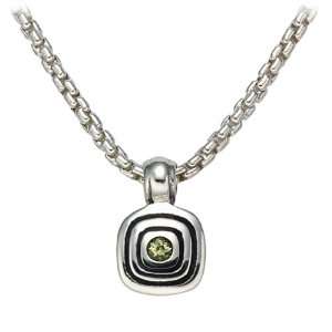   Pendant With Peridot From The Metro Collection, 17 By Zina Jewelry