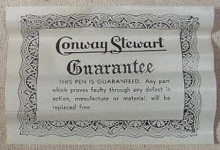 Mint Vintage Conway Stewart Red Herringbone #93, c1958  