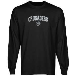  Holy Cross Crusaders Black Mascot Arch Long Sleeve T shirt 