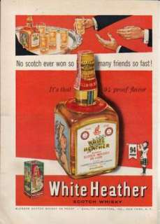   Heather Scotch Whisky Campbell House Glasgow Scotland 1950s Print Ad