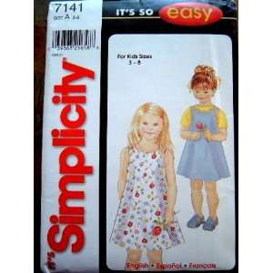   SIZE 3 8 CHILDS DRESS   ITS SO EASY PATTERN Arts, Crafts & Sewing