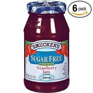 Smuckers Sugar Free Seedless Strawberry Jam, 12.7500 Ounce (Pack of 6 