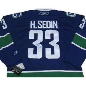  Henrik Sedin Autographed Hockey Jersey (Vancouver Canucks 