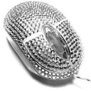  Silver Crystal Computer Mouse