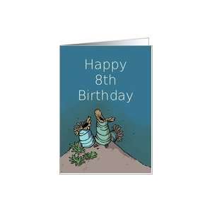  Happy 8th Birthday / Sea Anemone Card Toys & Games