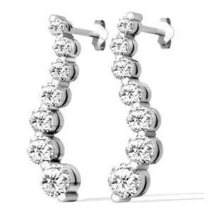   ctw Beautiful Journey Diamond Earrings 14k Gold G SI 1 SE23 Jewelry