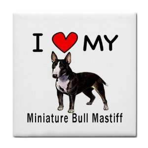  I Love My Miniature Bull Mastiff Tile Trivet Everything 