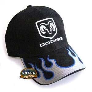  Dodge Ram Logo Hat Cap With Silver Flames (Apparel 