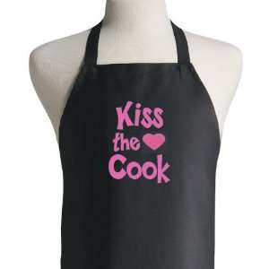  Black and Pink Kiss The Cook Cute Kitchen Aprons