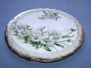 Antique Royal Crown Daisy Bouquet Hand Painted Plate  