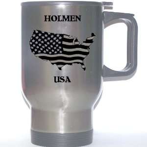  US Flag   Holmen, Wisconsin (WI) Stainless Steel Mug 