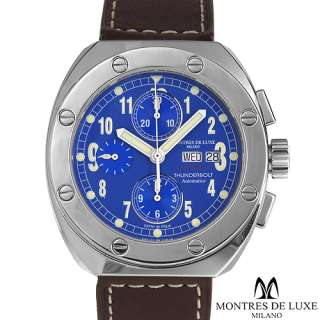 MONTRES DE LUXE thunderbolt Chronograph Day Date Swiss Automatic Mens 